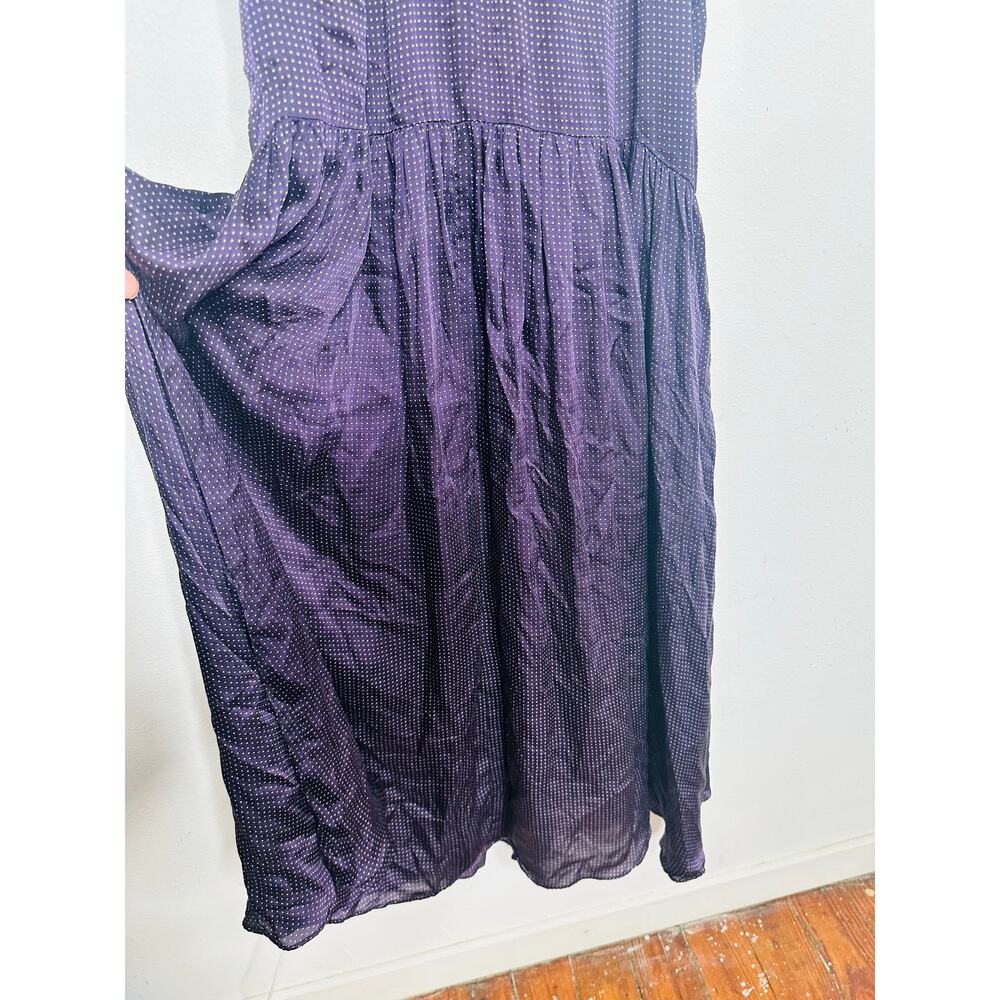 CLUB MONACO Black 100% Silk High Neckline Tie-Back Midi Dress size 4 - Picture 8 of 14